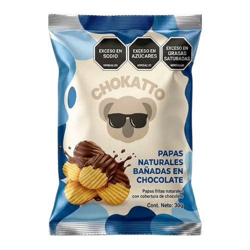 Papas naturales bañadas en chocolate