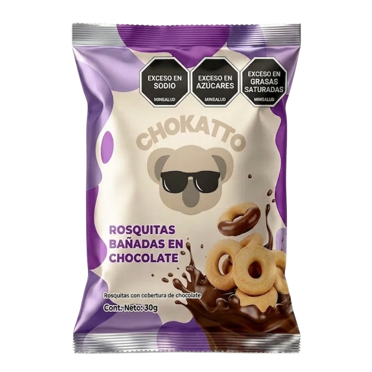 Rosquitas bañadas en chocolate